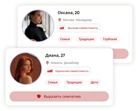 Примеры анкет с высокой совместимостью в Симпо